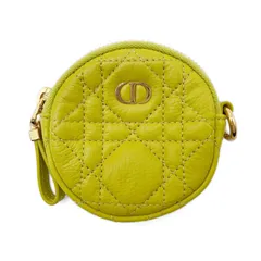 Dior ディオール ラウンド CDアイコン コインケース カラビナ付き カナージュ 小銭入れ ミニ ポーチ 【中古】