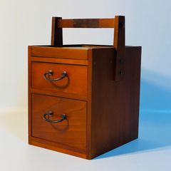 美品 北海道民芸家具 樺材 鏡付き メイクボックス コスメケース 鏡台 化粧箱 美品 北海道民芸家具 樺材 鏡付き メイクボックス コスメケース 鏡台