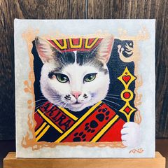 絵画 猫 猫の絵 洋画 ミニアート フェルメール オマージュ パロディ 猫