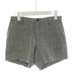 ブルーブルー BLUE BLUE ショートパンツ ハーフパンツ ニット ヘリンボーン ウール 1 黒 ブラック 白 ホワイト /AN46