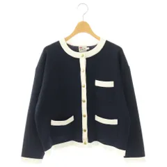 トラディショナルウェザーウェア Traditional Weatherwear ARKLEY KNIT カーディガン ニット S ネイビー ホワイト /ES ■OSのサムネイル