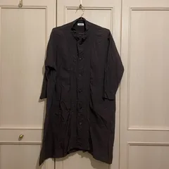 【東あずま店 併売品】プランテーション plantation ブラウン ブラウス シャツ トップス ワンピース 長袖 刺繍　お呼ばれ　デート　オフィスカジュアル　食事会　可愛い　お出かけ　上品のサムネイル