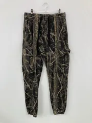 Bluenotes カーゴパンツ M ブラック フルレングス コットン ストレッチ カモフラージュ柄 スタンダード テーパード レギュラー