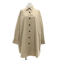 フローレント FLORENT ロングシャツ シャツジャケット シャツワンピース 長袖 オーバーサイズ ストレッチ 1 ベージュ /MY ■OSのサムネイル