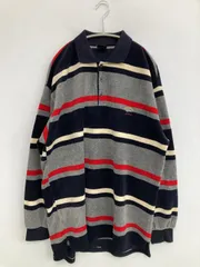 PAUL&SHARK ポロシャツ XXL グレー ボーダー柄 ワンポイント 刺繍 長袖