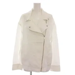 ダブルスタンダードクロージング ダブスタ DOUBLE STANDARD CLOTHING ライダースジャケット ジップアップ F ホワイト 0505-040-203 /YMのサムネイル