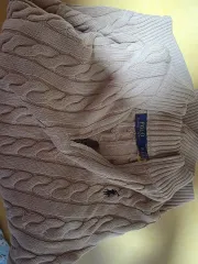 ポロ ハーフジップアップニット