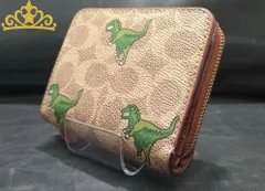 COACH ビルフォールド ウォレット シグネチャー キャンバス レキシー プリント コーチ 恐竜