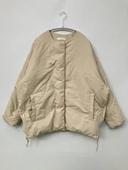 SENSE OF PLACE センスオブプレイス ダウンジャケット/コート M ベージュ ナイロン 無地 ミドル丈 フードなし ボタン留め