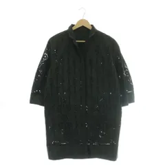 エルマノシェルビーノ ERMANNO SCERVINO レースシャツジャケット 刺繍 花柄 40 ブラック /DF ■GY18のサムネイル