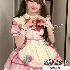 Avail アベイル まゆろん いちごりぼん柄 半袖ワンピース オフホワイト