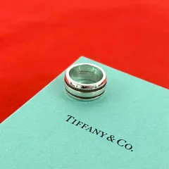 極 美品 TIFFANY&Co. ティファニー グルーブド ダブルライン リング シルバー925 指輪 9号 シルバー 31627
