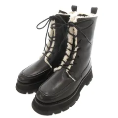 3.1 フィリップリム 3.1 phillip lim KATE LACE UP COMBAT BOOT SHEARLING ケイト レースアップ コンバットブーツ 本革 レザー 裏ボア 37 ブラック /UOのサムネイル