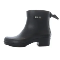 エーグル AIGLE レインブーツ ショートブーツ ロゴ 37 黒