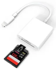 iPhone SDカードリーダー 2in1 Lightning SDカードカメラリーダー MicroSD/SDカード