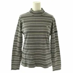 バーバリーゴルフ BURBERRY GOLF カットソー Tシャツ ロンT ボーダー 長袖 M 黒 ブラック 白 ホワイト ハイネック BGV42-259-09 /YM ■ECE003のサムネイル