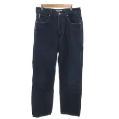 アルマーニ ジーンズ ARMANI JEANS ジーンズ デニムパンツ 32 インディゴブルー ロゴパッチ ロゴ金具 無地 /KR ■GY06