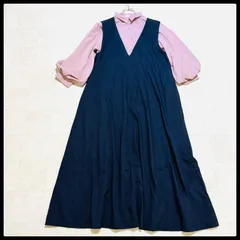 アーバンリサーチドアーズ FORK&SPOON テントラインジャンパースカート 紺