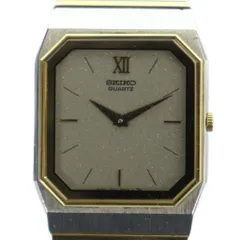 セイコー SEIKO 7430-5350 腕時計 ウォッチ クォーツ スクエア ローマン シルバー色 ゴールド色 ■GY18 /MQ
