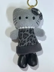 新品) グレー レオパード ハローキティ ぬいぐるみ キーホルダー