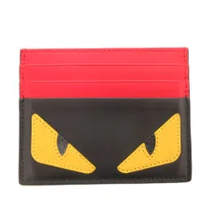 フェンディ FENDI モンスター カードケース 名刺入れ レザー ロゴ 赤 レッド 黒 ブラック /FFのサムネイル
