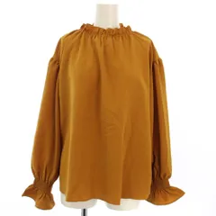 アイテムズ アーバンリサーチ ITEMS URBANRESEARCH ブラウス ギャザー 長袖 Free キャメル /TK ■GY61