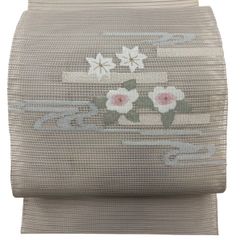 夏帯 絽綴れ 八寸名古屋帯 松葉仕立正絹 花文 イ7015 - メルカリ