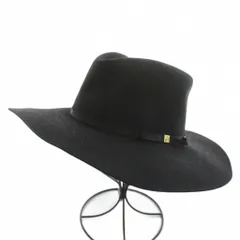 カシラ CA4LA 中折れ帽 ハット 帽子 ラビットファー 絹 シルク S 黒 ブラック /AN82 ■MA