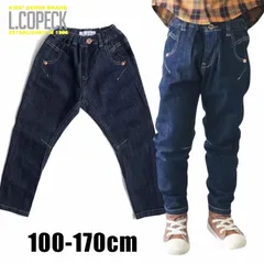 L.COPECK（エルコペック）「国産 デニム立体裁断 パンツ」(100-140cm)のサムネイル