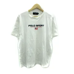 ポロスポーツ POLO SPORT Tシャツ カットソー 半袖 ラウンドネック ロゴプリント L 白 ホワイト /SY42 ■GY61