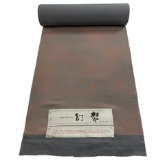 反物 秀品 小紋 幾何学模様 灰色 正絹 【中古】