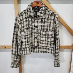 ZARA ツイード クロップド ジャケット