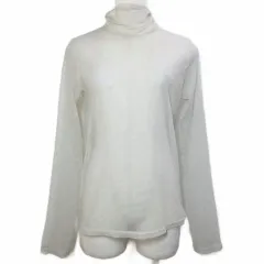 ミントデザインズ mintdesigns 美品 メッシュジップカットソー 長袖 ハイネック プルオーバー ラメ 2 M相当 グレージュ /X