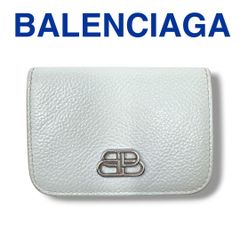 希少　バレンシアガ　折り財布　アワーグラス　クロコ　レザー　シルバー　Bロゴ金具 希少 バレンシアガ 折り財布 アワーグラス クロコ レザー シルバー B