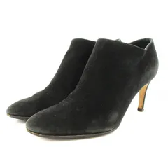 セルジオロッシ Sergio rossi ブーティ ショートブーツ スエード 36 黒 /MM