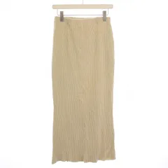 ラウンジドレス ガリャルダガランテ Loungedress GALLARDAGALANTE 24SS ニットセミフレアスカート タイト イージー マキシ ロング ウエストゴム ストレッチ リブ F ベージュ LDZ1041101A0002 /BB