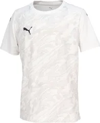 プーマ PUMA サッカー TEAMFINAL グラフィック ゲームシャツ メンズ 男性 半袖Tシャツ トップス 総柄 高機能 軽量 耐久性 吸汗速乾 ドライ 部活 クラブ活動 ジム  707334 04 PUMAWHITE-PUMABLA