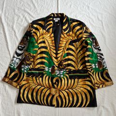 良品 90s JACKETS GALORE 虎柄 タイガー サテンジャケット - メルカリ