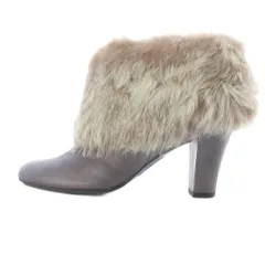 銀座ヨシノヤ Ginza Yoshinoya ブーツ ハイヒール レザー 22.5cm 紫