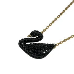 SWAROVSKI(スワロフスキー) ネックレス ピンクゴールド×黒 スワン