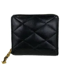 SAINT LAURENT PARIS(サンローランパリ) 2つ折り財布 - 黒 ラウンドファスナー レザー