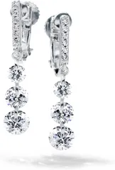 【新品・送料無料】揺れる3連ロングピアス K18プラチナ金属アレルギー対応ギフト