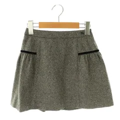 バーバリー ロンドン BURBERRY LONDON アンゴラ混スカート ミニ 140A グレー /DO