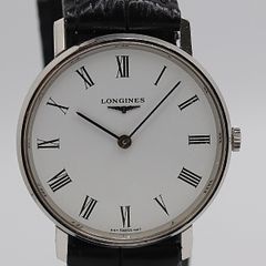 ドイツ製】LIMES 自動巻き 腕時計 2針 薄型 ドレス 黒文字盤 レザー