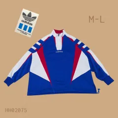 90s アディダストジャージプルオーバーM-Lブルーデサント　HH02075のサムネイル