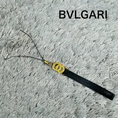 訳あり BVLGARI ブルガリ ゴールドWサークルリング レザー ストラップ チャーム