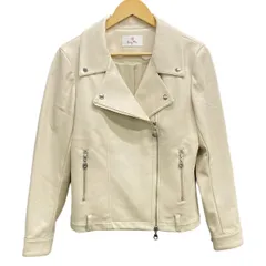 kayme(ケイミー) ライダースジャケット サイズ13 L レディース美品  - アイボリー 長袖/フェイクレザー/秋/冬