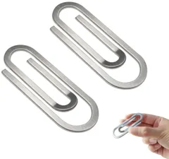 大きい 結束具 強い ステンレス製 挟む リングクリップ (KI‐MCS マネークリップ 2個入り) クリップ