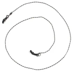 パール グラスコード 長角つなぎ 真鍮 70cm ガンメタル CB-325