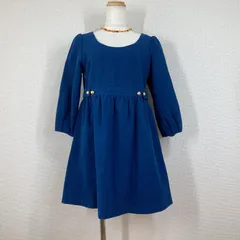 VIS ビス ViVi コラボ ワンピース S ネイビー 金ボタン 紺 7分袖 パフスリーブ Aライン ミニ丈 ウール レトロ ガーリー 清楚 上品